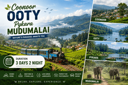 Coonoor Ooty Pykara Mudumalai Tour Package