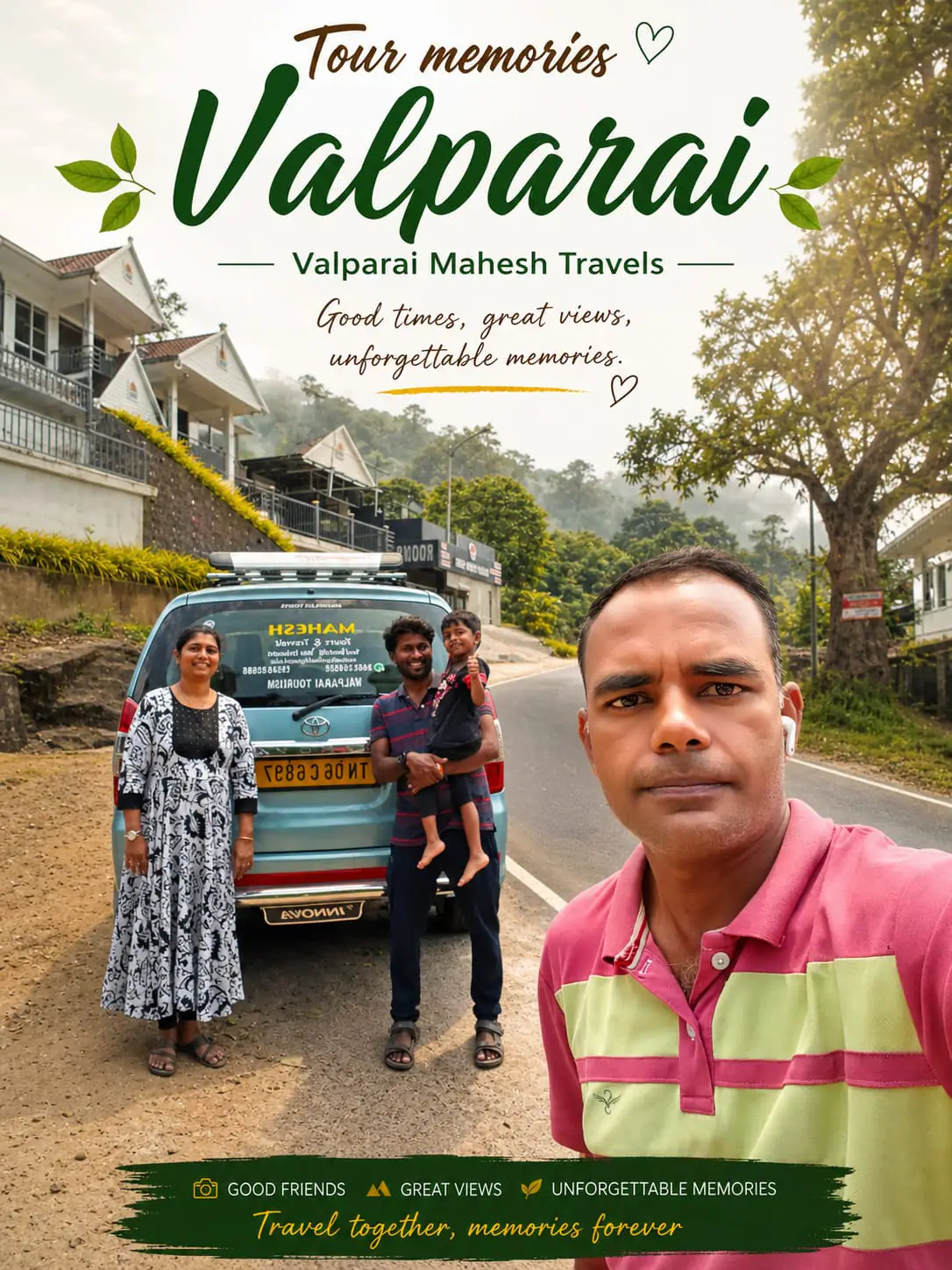 Guests with Valparai Mahesh Travels on a hill trip